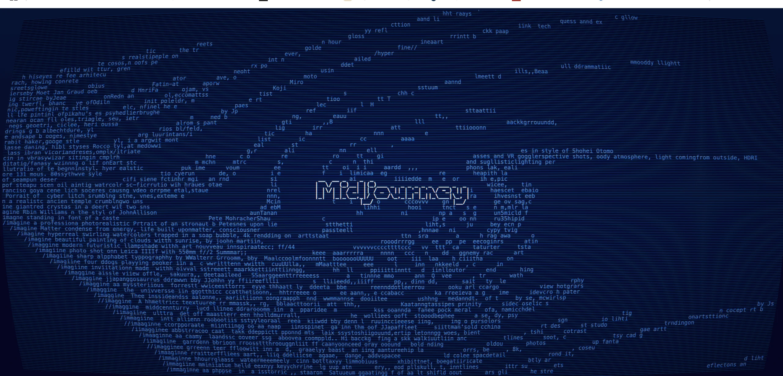 Page d'accueil de midjourney