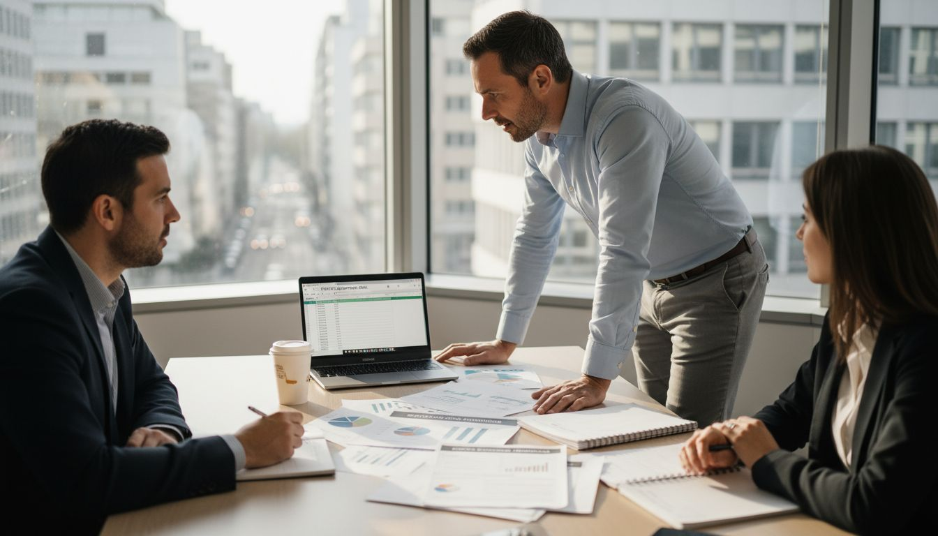 Un responsable encadre son équipe lors d’une évaluation des compétences numériques.