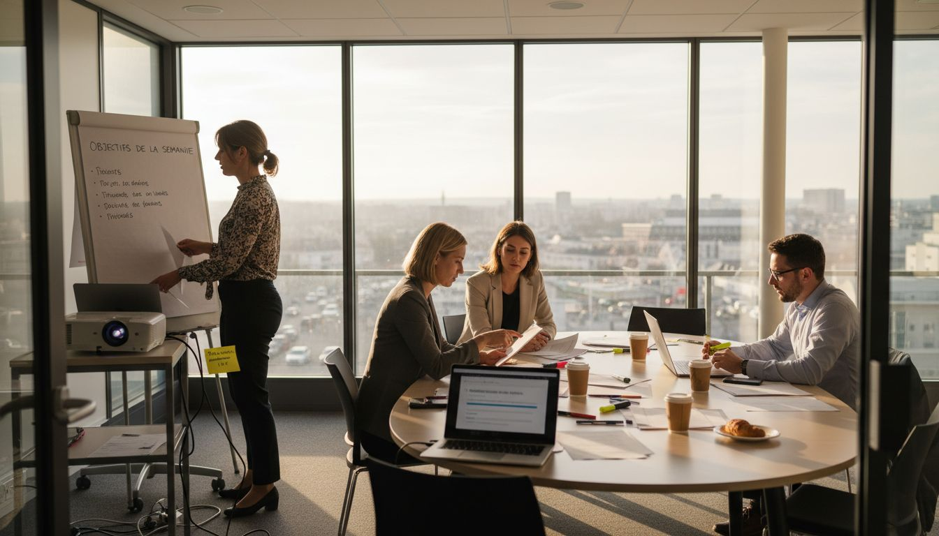 Un formateur anime un atelier sur l’apprentissage adaptatif