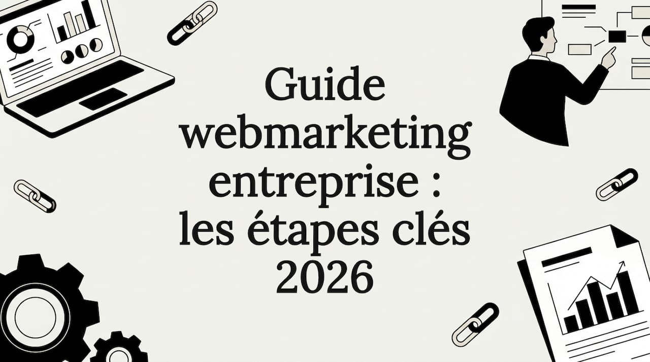Visuel d’en-tête élégant pour un guide pratique sur le webmarketing