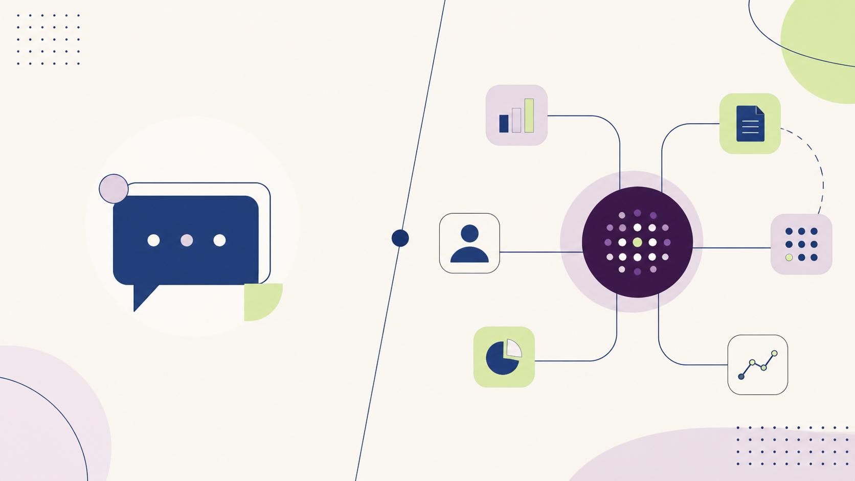 Comparaison visuelle entre un chatbot et un agent IA — fonctions et périmètre d'action