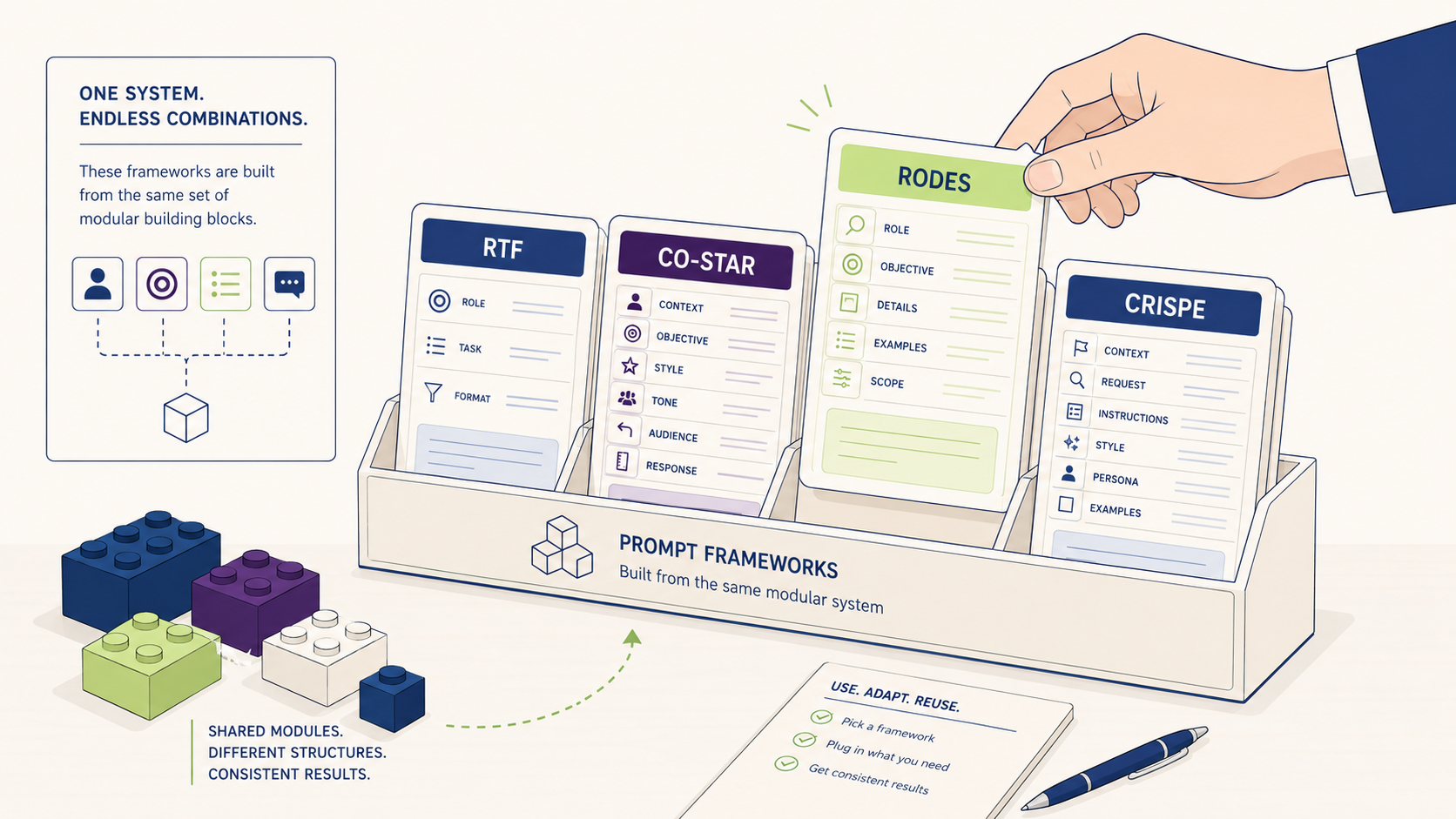 Frameworks de prompt : RTF, RODES, CO-STAR, CRISPE… lequel choisir ?