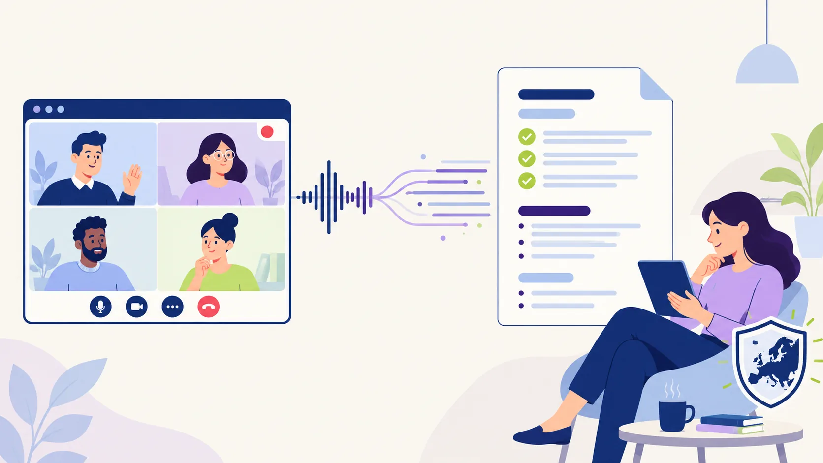 Noota, assistant de réunion IA français pour les comptes rendus