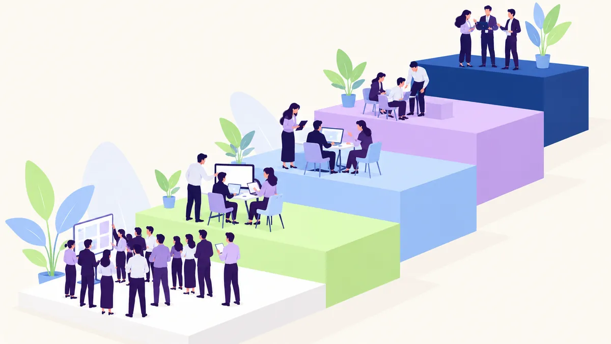 Plan de formation IA en cinq niveaux pour l'entreprise
